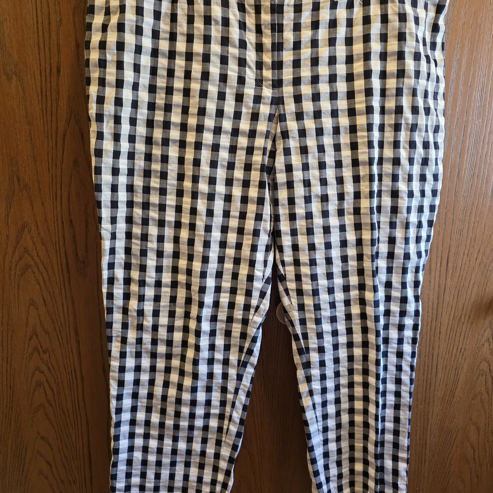 Ann Taylor Loft Checkered Black and White Pants